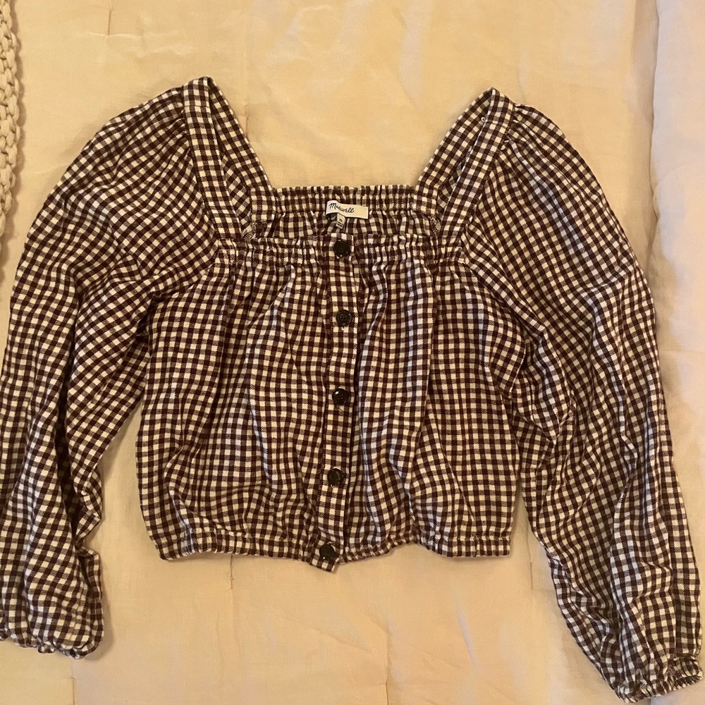Madewell Gingham Button-Down Top